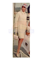 Vintage 1960s White Crocheted Coat Bust Size 31"-44" Instant Download PDF 5 pages