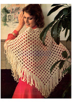 Vintage 70s Windowpane Shawl Pattern Instant Download PDF 1.5 pages