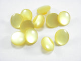 Vintage 1960's 14 mm (9/16") Sunshine Yellow Lucite Moonglow Shank Buttons 8 pieces