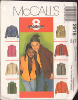 McCall's 2918 Girls' Easy Fit Jacket or Vest with Front Pockets and Zipper Closure, Uncut, Factory Folded Sewing Pattern Size 10-12-14