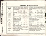 Stitch and Save 5009 Semi Fitted, Single Breasted Box Jacket and Gathered Culottes, Uncut, Factory Folded Sewing Pattern Size 6-10