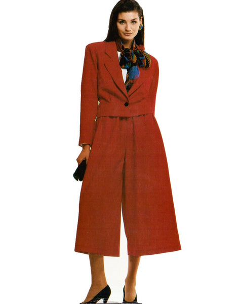 Stitch and Save 5009 Semi Fitted, Single Breasted Box Jacket and Gathered Culottes, Uncut, Factory Folded Sewing Pattern Size 6-10