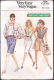 Vogue 7224 Front Pleated Tapered Skirt  in Two Lengths or Wide Legged Shorts, Uncut, Factory Folded Sewing Pattern Size 12-16