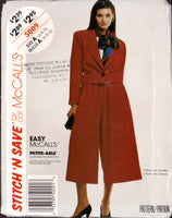 Stitch and Save 5009 Semi Fitted, Single Breasted Box Jacket and Gathered Culottes, Uncut, Factory Folded Sewing Pattern Size 6-10