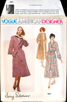 Vogue American Designer 1961 Jerry Silverman Flared Dress, Front Wrapped Coat and Belt, Uncut, Factory Folded Sewing Pattern Size 12