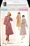 Vogue American Designer 1961 Jerry Silverman Flared Dress, Front Wrapped Coat and Belt, Uncut, Factory Folded Sewing Pattern Size 12