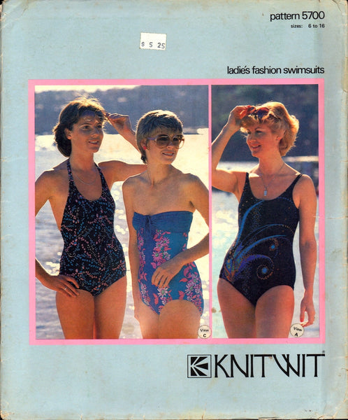Knitwit 5700 Strapless, Halter or Tank One Piece Swimsuits, Uncut, Fac –  Patterns Central