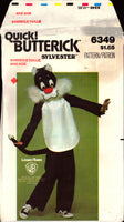 Butterick 6349 Warner Bros Looney Tunes Official Child's Sylvester Cat Costume, Cut and Checked, Sewing Pattern All Sizes