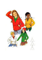 Butterick 5661 Girls' Fitted Top with Cowl Neckline and Blouson Jacket with Optional Hood, Uncut, Factory Folded, Sewing Pattern Size 12