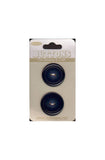 Sullivans 7/8" (21 mm) size Two Hole Buttons in Black, 2 on card (B80)