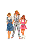 Butterick 3917 Girls' A-line Jumper or Jumpsuit in Two Lengths with Blouson Bodice, Uncut, Factory Folded, Sewing Pattern Size 12-14