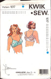 Kwik Sew 1017 Womens' Underwear: Tricot, Sheer or Lace Bras, Uncut, Factory Folded, Sewing Pattern Size 32 and 34 with Multi Cup Sizes