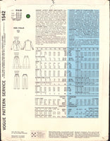 Vogue American Designer 1542 by Anne Klein:  Jacket, A-Line Skirt and Straight Pants, Uncut, Factory Folded, Sewing Pattern Size 12