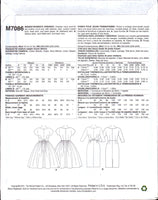 McCall's 7086 Sixties Style Dolman Sleeve Evening, Party Dresses with Straight or Flared Skirt, U/C, F/F Sewing Pattern Size 8-16 or 18-24