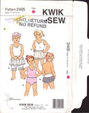 Kwik Sew 2405 Toddler's Underwear: Panties, Camisole, Slip and Ruffled Bloomers, Uncut, Factory Folded, Sewing Pattern Multi Size T1-T4