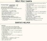 Vintage 70s Macrame Roly Poly Santa & Santa's Helper Pattern Instant Download PDF 4 pages