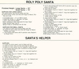 Vintage 70s Macrame Roly Poly Santa & Santa's Helper Pattern Instant Download PDF 4 pages