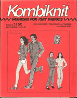 Kombiknit 310C His and Hers Tracksuits, Pyjamas, Pajamas or Leisure Suits, Uncut, Factory Folded, Sewing Pattern Multi Plus Size 10-24