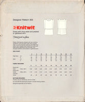 Knitwit 303 Retro Drop Waist Dress with Pleated or Gathered Skirt & Neckline Variations, U/C, F/Folded, Sewing Pattern Multi Size 6-22