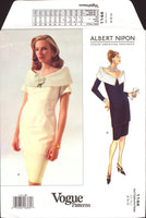 Vogue American Designer 1144 Albert Nipon Evening, Formal, Special Occasion Dress, Uncut, Factory Folded, Sewing Pattern Size 8-10-12