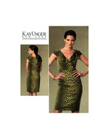 Vogue American Designer 1206 Kay Unger Lined, Party, Evening, Cocktail Dress, Uncut, Factory Folded Sewing Pattern Multi Size 6-12