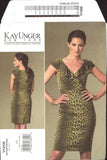 Vogue American Designer 1206 Kay Unger Lined, Party, Evening, Cocktail Dress, Uncut, Factory Folded Sewing Pattern Multi Size 6-12