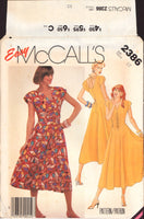 McCall's 2386 Fitted Bodice Dress with Center Front Gathers and Back Scoop Neckline Uncut, Factory Folded Sewing Pattern Size 12