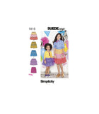 Simplicity 1816 Suede Says Girls' Flared, Flounced Skirts with Style Variations, Uncut, Factory Folded Sewing Pattern Size 3-6