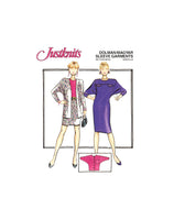 Justknits 96150 Dolman or Magyar Sleeve Sweatshirt, Jacket, Top or Dress, Uncut, Factory Folded, Sewing Pattern Multi Size 8-22