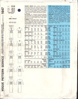 Vogue Basic Design 1647 Dress in Three Lengths with Ruched Waist, Neck, Bodice & Sleeve Variations, U/C, F/F, Sewing Pattern Size 6-10