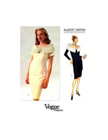 Vogue American Designer 1144 Albert Nipon Evening, Formal, Special Occasion Dress, Uncut, Factory Folded, Sewing Pattern Size 8-10-12