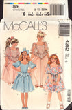 McCall's 4252 Flower Girl, Bridesmaid, Party Puffy Dress with Peplum & Skirt  Length Variations, Uncut, F/Folded, Sewing Pattern Size 6