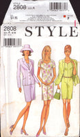 Style 2808 Mother of the Bride, Garden Party, Spring Racing Carnival Dress and Jacket, Uncut, Factory Folded, Sewing Pattern Size 8-18