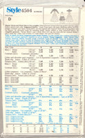 Style 4504 Prue Acton Princess Seamed Dress with Godets and Waist Slip in Two Lengths, Uncut, Factory Folded, Sewing Pattern Size 10