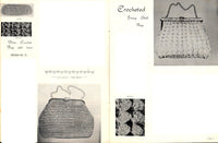 Vintage Gaysheen No.2 Crocheted Handbag Patterns for Raffia Straw Soft Cover Booklet, 16 pgs, Black & White Pictures, Detailed Instructions