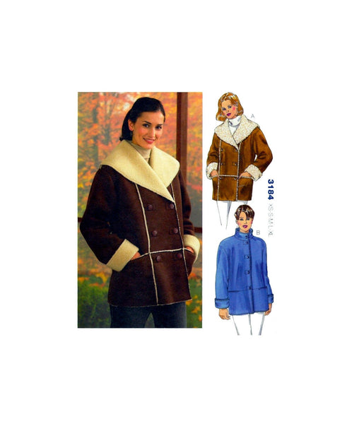 Kwik Sew 3184 Single or Double-Breasted Winter Jackets with Collar Variations, Uncut, Factory Folded Sewing Pattern Multi Plus Size XS-XL