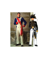 Butterick 4891 Men's Napoleon Style Costume 18th Century Military Regalia, Uncut, Factory Folded, Sewing Pattern Plus Size XLG-XXXL