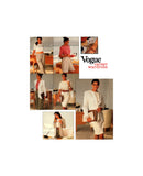 Vogue 2245 Lined Jacket, Straight Dress or Top, Wide Leg Shorts and Straight Pants, Uncut, Factory Folded Sewing Pattern Size 6-10