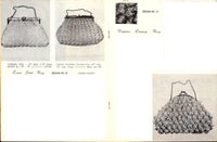Vintage Gaysheen No.2 Crocheted Handbag Patterns for Raffia Straw Soft Cover Booklet, 16 pgs, Black & White Pictures, Detailed Instructions