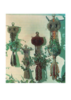 Four vintage 70s Macrame Owl Hanger Patterns Instant Download PDF 5.5 +1 pages