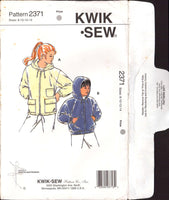 Kwik Sew 2371 Unisex Child's Cardigan with Hood and Drawstring Waist, Uncut, Factory Folded Sewing Pattern Multi Size 8-14