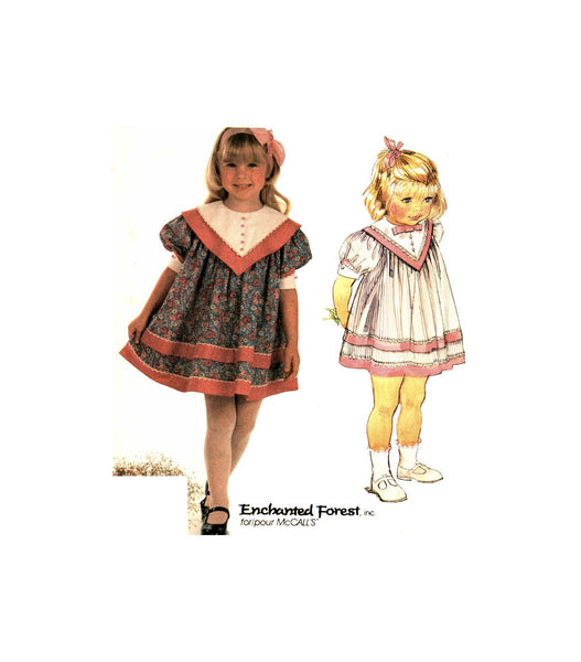 McCall's 2216 Enchanted Forest Toddlers' and Child's Dress, Uncut, Factory Folded Sewing Pattern Size 3 child