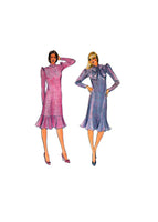 Butterick 3459 Loose Fitting Dress with Neck Tie and Hemline Flounce, Uncut, Factory Folded Sewing Pattern Size 12-16