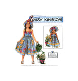 Simplicity 8145 Daisy Kingdom Child's Sundress, Hat and 18" Doll Sundress and Hat, Uncut, Factory Folded Sewing Pattern Multi Size 7-12