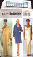 Butterick 4097 Fitted Evening Dress in Two Lengths with Duster, Uncut, Factory Folded Sewing Pattern Size 14-18