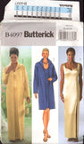 Butterick 4097 Fitted Evening Dress in Two Lengths with Duster, Uncut, Factory Folded Sewing Pattern Size 14-18