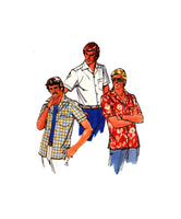 Butterick 6015 Mens' Loose Fitting Hawaiian Shirt, Uncut Factory Folded Sewing Pattern Size 42 or cut Size 38