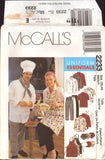 McCall's 2233 Unisex Hospitality Uniforms: Jacket, Shirt, Apron, Pants, Neckerchief and Hat, Uncut, Factory Folded Sewing Pattern Size 38-40