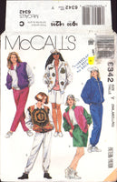 McCall's 6342 Zipper Front Jacket, Shorts and Pants, Uncut, Factory Folded Sewing Pattern Multi Size 8-18