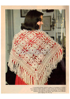 Vintage 70s Motif Shawl Pattern Instant Download PDF 2 pages